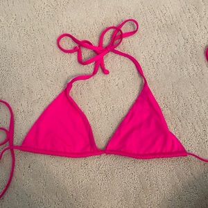 Frankies hot pink bikini top